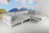 White aluminium garden sectional sofa set