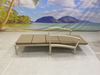 Outdoor pool wicker chaise lounge with cushion