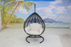 Outdoor balcony rattan hanging chair with stand