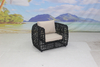 Foshan 4 pieces black rattan garden furniture sofa set