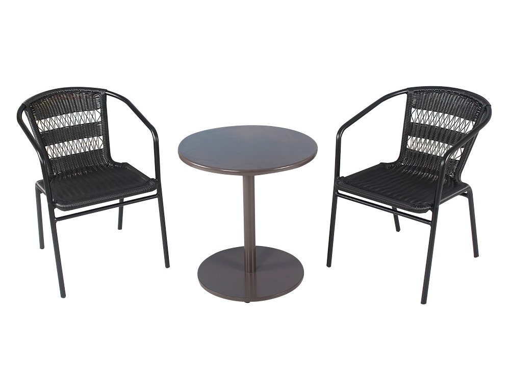 3 piece outdoor bistro wicker chair set