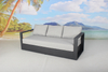 5 seater black aluminum patio furniture sofa 