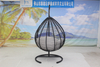 Outdoor balcony rattan hanging chair with stand