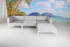 White aluminium garden sectional sofa set