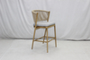 Aluminum frame rope woven garden high bar chair