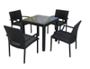 5 piece restaurant patio wicker dining furniture set