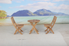 3 pieces wooden folding table and chair set