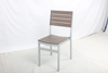 Outdoor aluminum plastic wood armless dining chair