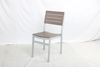 Outdoor aluminum plastic wood armless dining chair