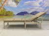 Outdoor pool wicker chaise lounge with cushion