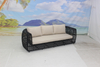 Foshan 4 pieces black rattan garden furniture sofa set