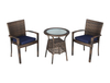 3 piece outdoor rattan patio bistro furniture set