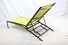 Outdoor patio aluminum chaise lounge with side table