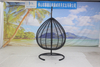 Outdoor balcony rattan hanging chair with stand