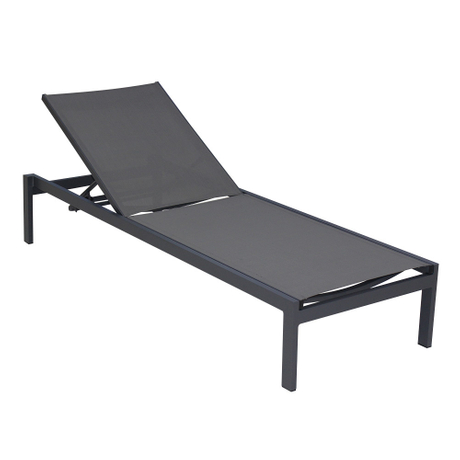 Outdoor aluminium pool chaise lounge chair