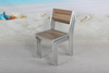 Outdoor aluminum stackable armless dining chair