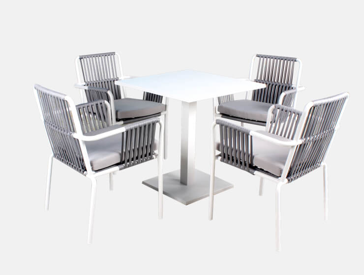 Belt grey modern garden outdoor chair set