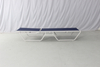 Hotel pool side furniture outdoor aluminum navy blue sling fabric chaise lounge