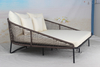 Resort pool furniture outdoor wicker double sunbed