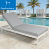 White pool outdoor aluminum lounger sunbed furniture