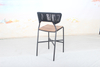 Black rope patio high bar chair