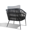 Black rope patio outdoor dining chair