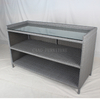 wicker braided grey resort outdoor shelf