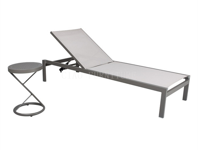 Aluminum outdoor beach lounger chair 