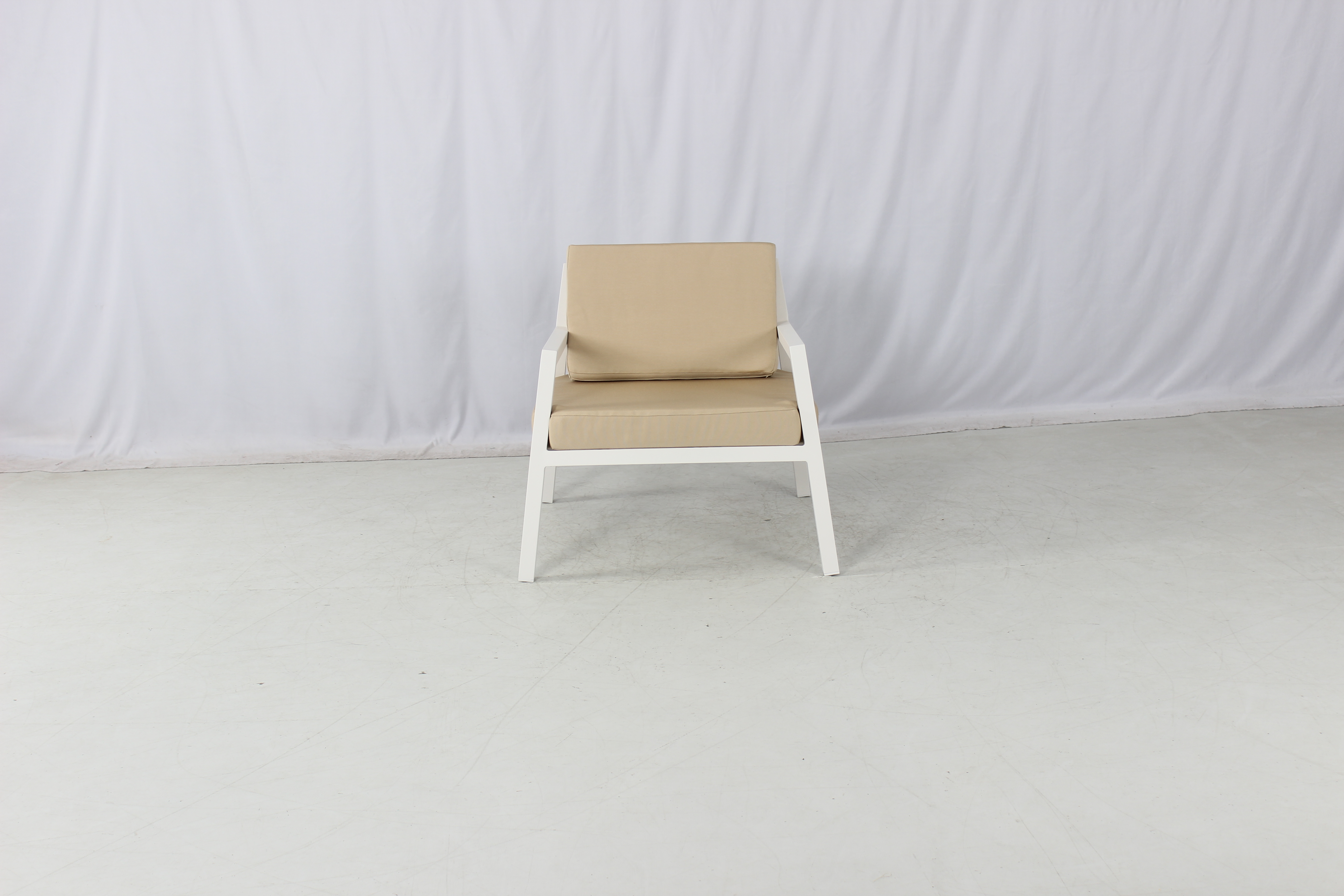 White 2 seater aluminum garden furniture balcony conversation set