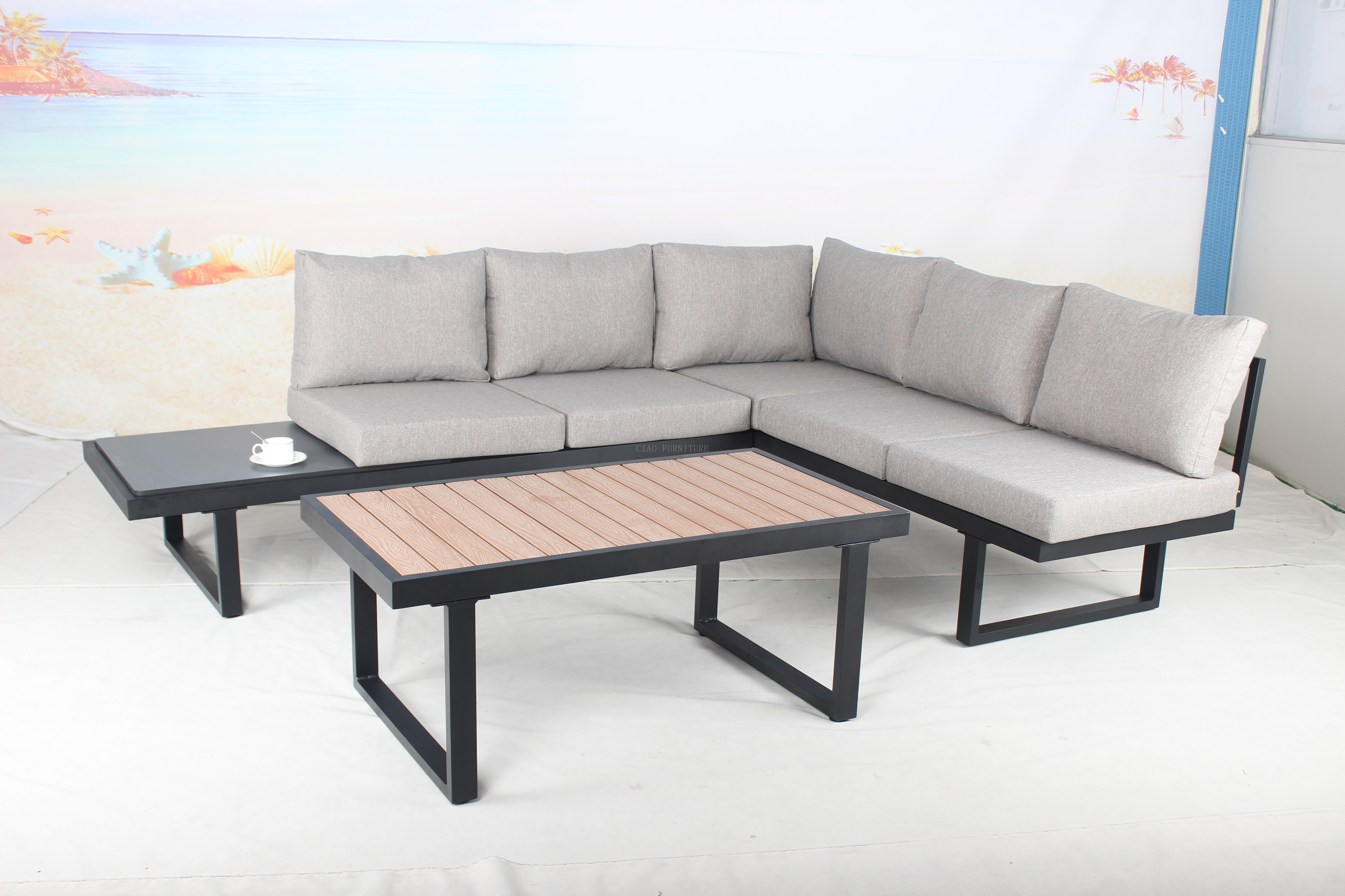Modern outdoor garden patio sectional sofa