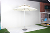 Large white outdoor sun umbrella