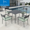 4 seater aluminum garden square dining furniture set 