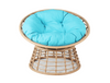 Outdoor rattan papasan chair with cushion