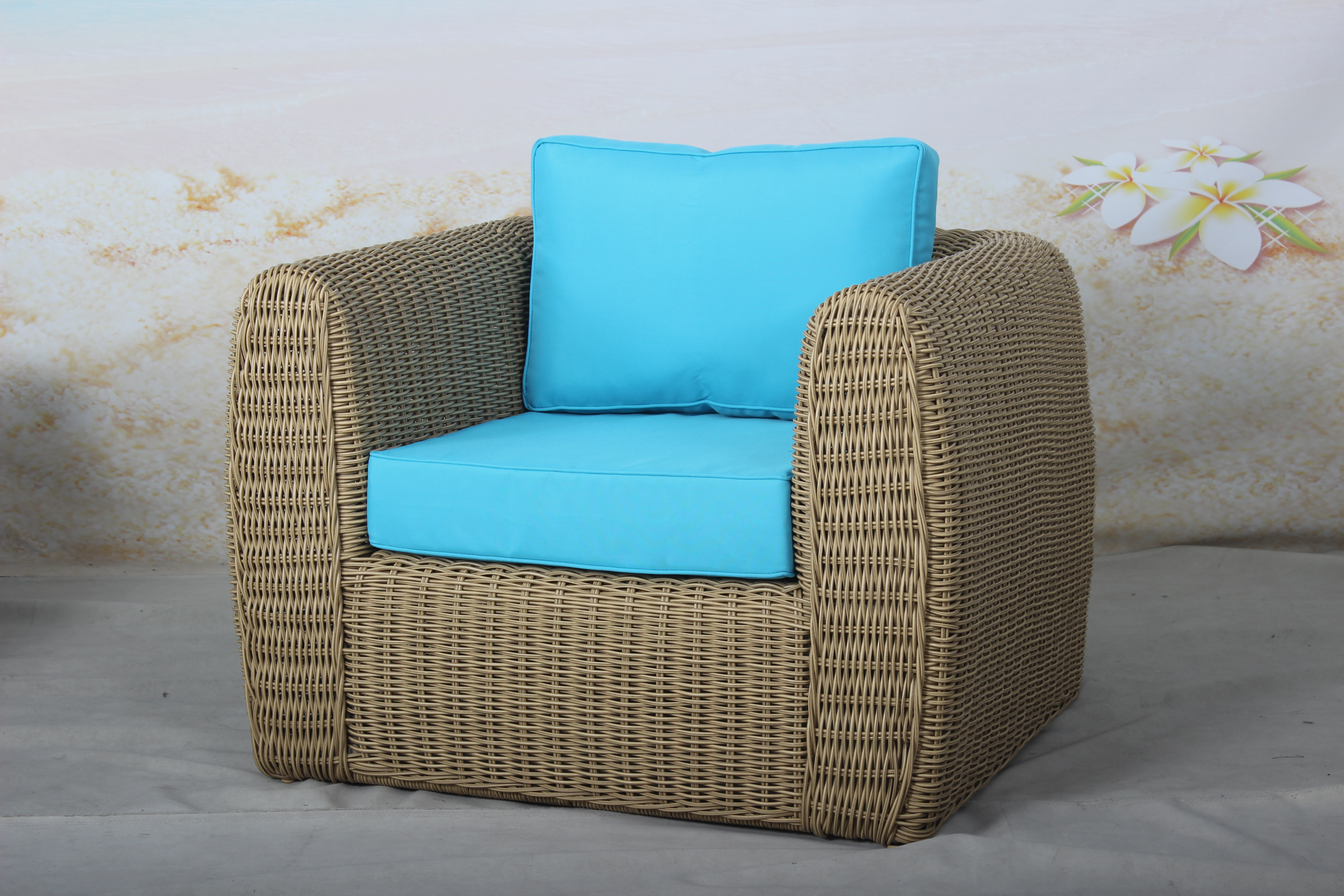 4 seater patio rattan couch furniture set