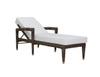 Outdoor hotel patio wicker reclining sun lounger