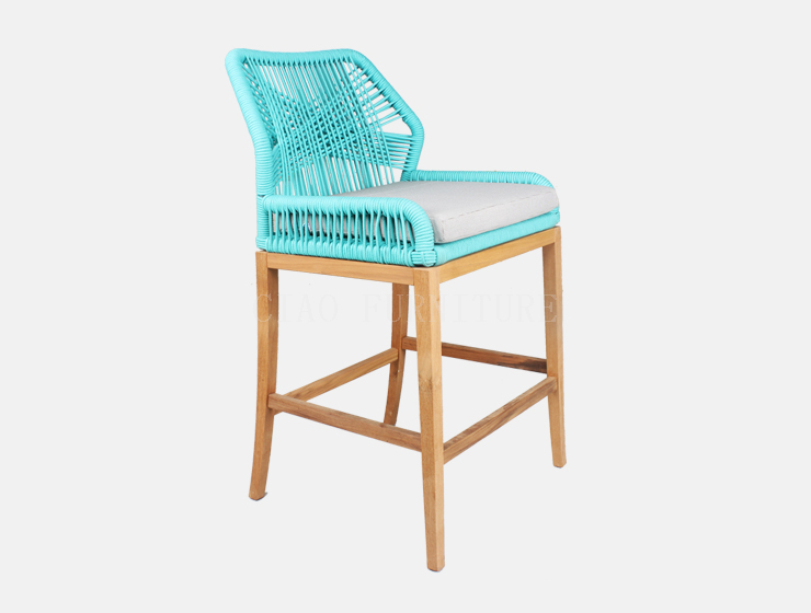 Rope blue leisure garden outdoor chair