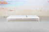 White aluminum outdoor patio sun lounger