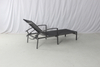 Hotel aluminum pool lounge chair with round side table