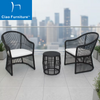 Synthetic rattan 3 pieces patio furniture bistro set
