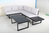 Modern KD aluminum outdoor garden sectional sofa 
