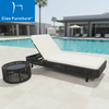 Modern outdoor patio rope sun lounger set