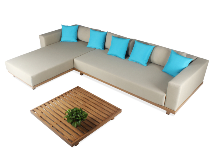 L shape garden outdoor sectional sofa