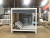 White aluminum outdoor canopy daybed