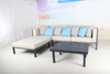 L shaped outdoor patio corner sofa set