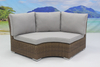 Wicker outdoor patio sectional sofa set