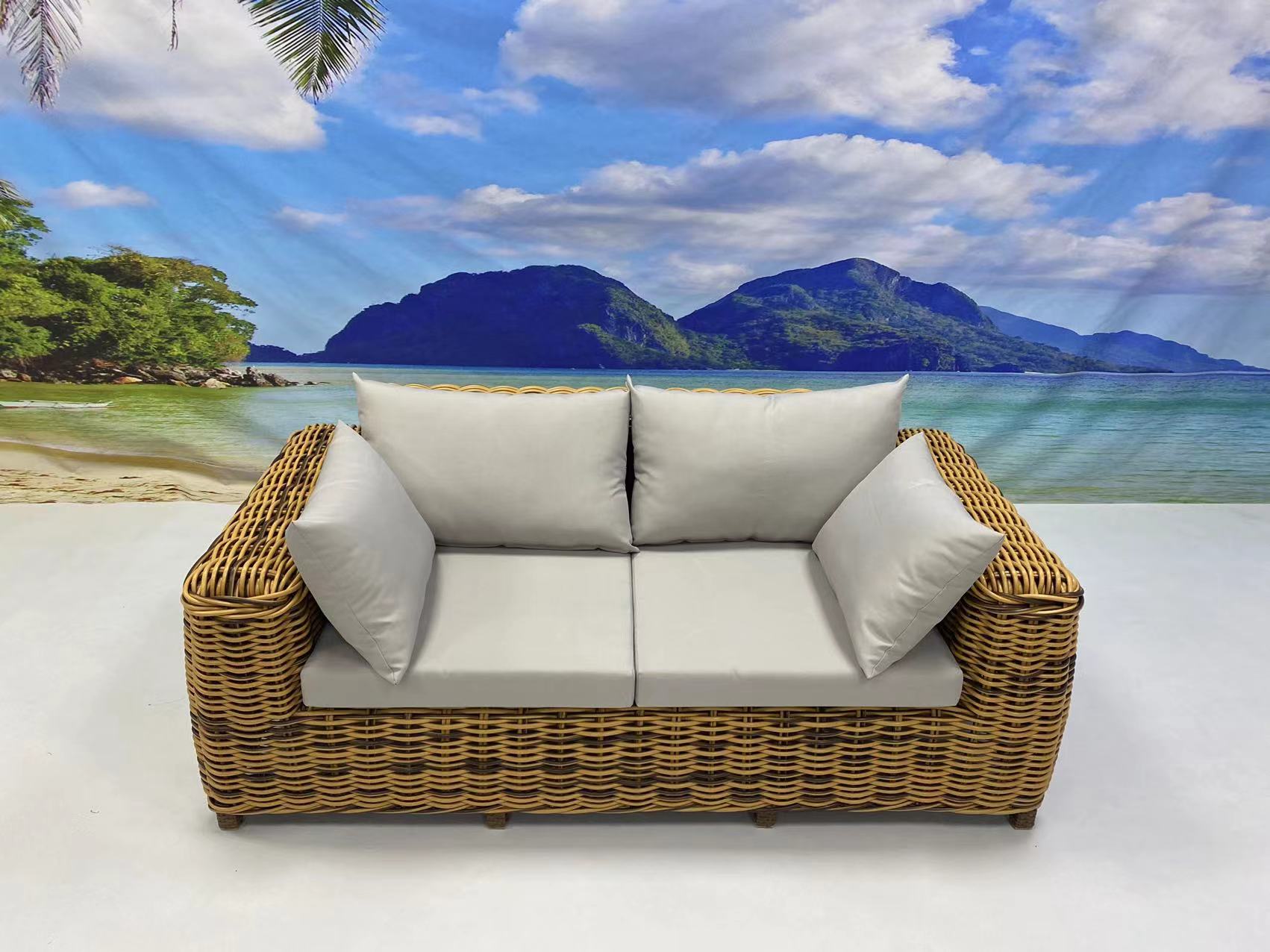 4 pieces outdoor rattan sofa furniture set