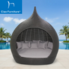 Modern outdoor bali poolside rattan sofa daybed