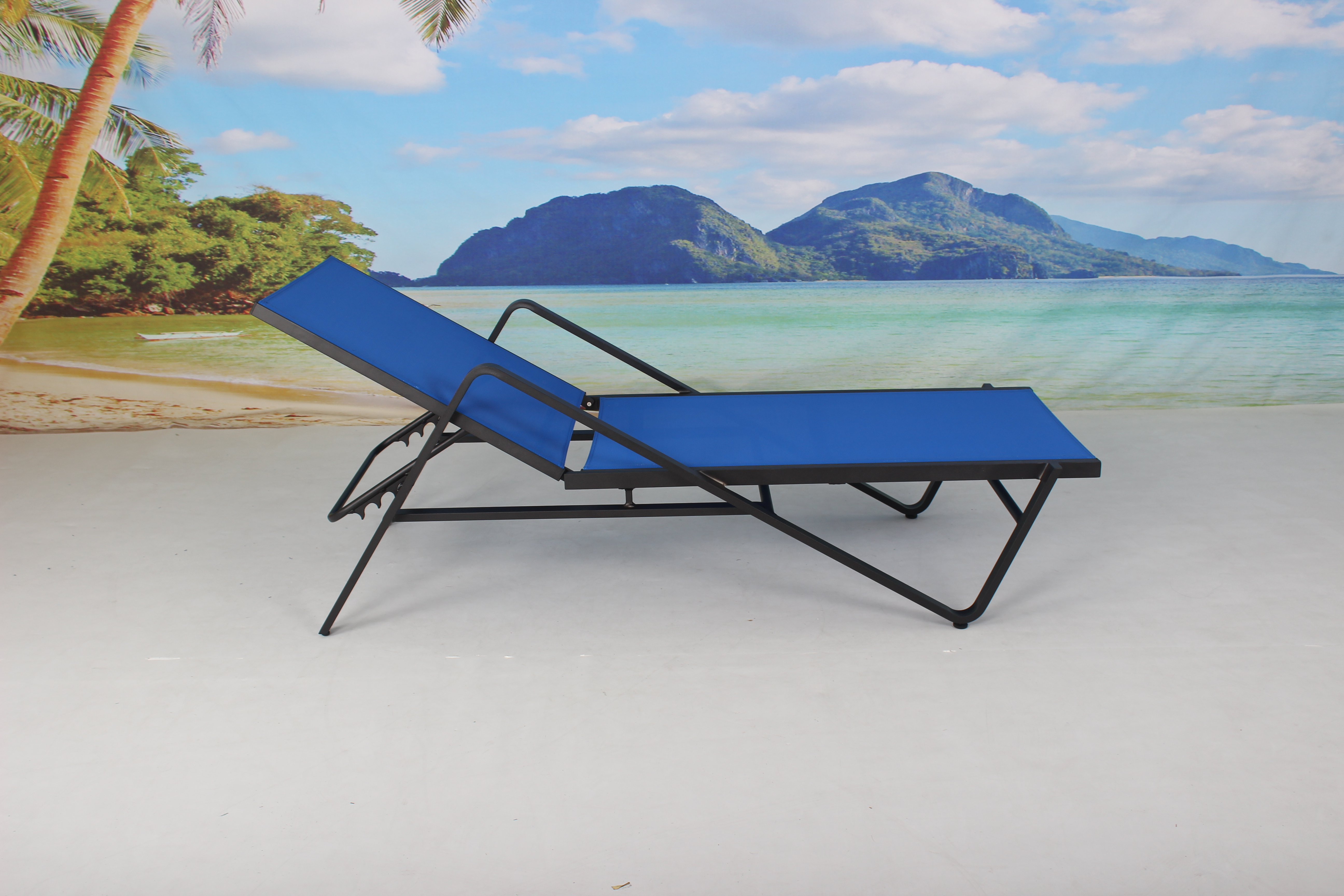 Stackable aluminium pool outdoor chaise lounge