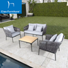 Aluminum rope outdoor garden furniture sofa set