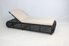 Woven black casual outdoor single bed